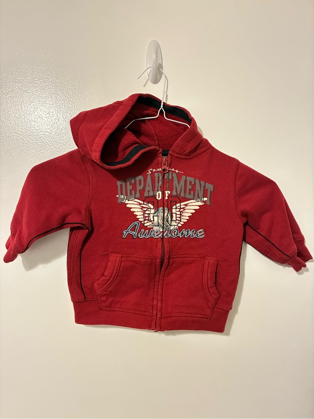 Toughskins Boys Deep Red zip up Jacket
